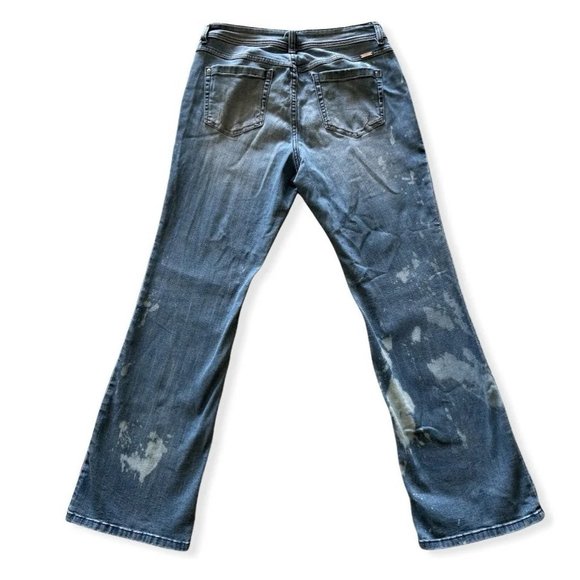 INC Denim Boot Leg Curvy Fit Distressed Blue Early 2000's Y2K Jeans - Picture 2 of 5